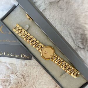 Christian Dior Gold Color Bracelet Watch